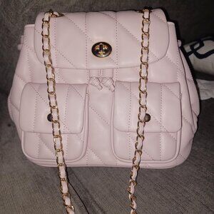 Neiman Marcus Pink Vegan Leather Tabby Backpack